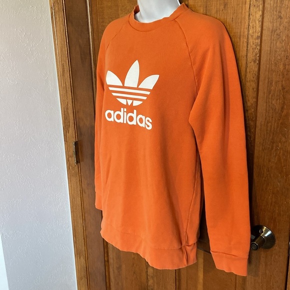 ADIDAS Trefoil Warm Up Crew Neck  Sweatshirt Men’s Size Small - Picture 3 of 10